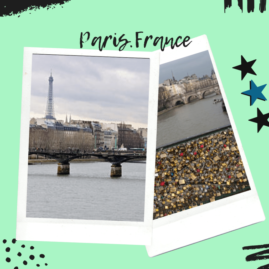 fotos de los candados y del  "pont des Art" en Francia