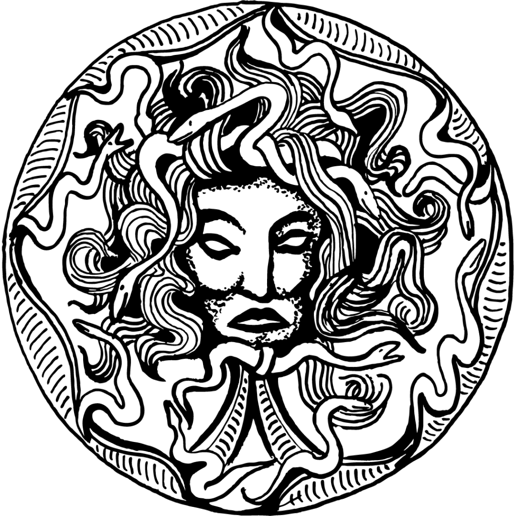 imagen de la cabeza de medusa sira blue